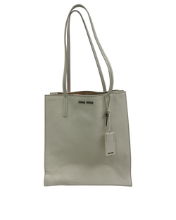 Madras Tote, Piel, Blanco, 3*